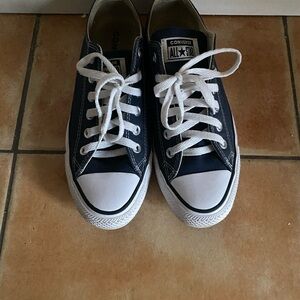 Converse Navy Blue and White Sneakers
